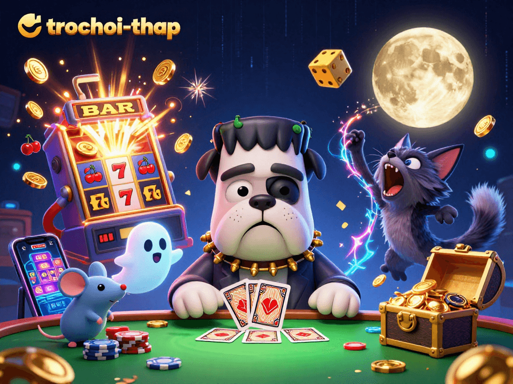 Experience exciting tower games with trochoi-thap featuring charismatic characters and vibrant casino elements.