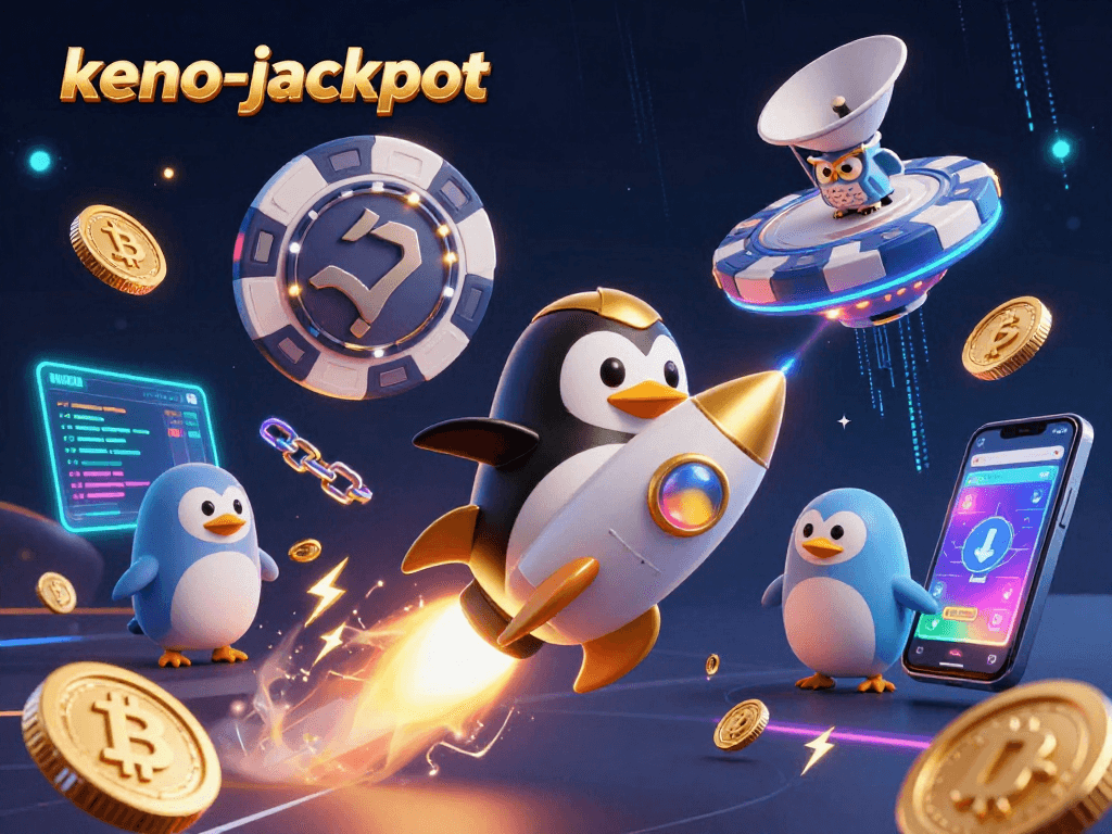 Engage with keno-jackpot using thrilling 3D illustrations showcasing dynamic casino elements and fun
