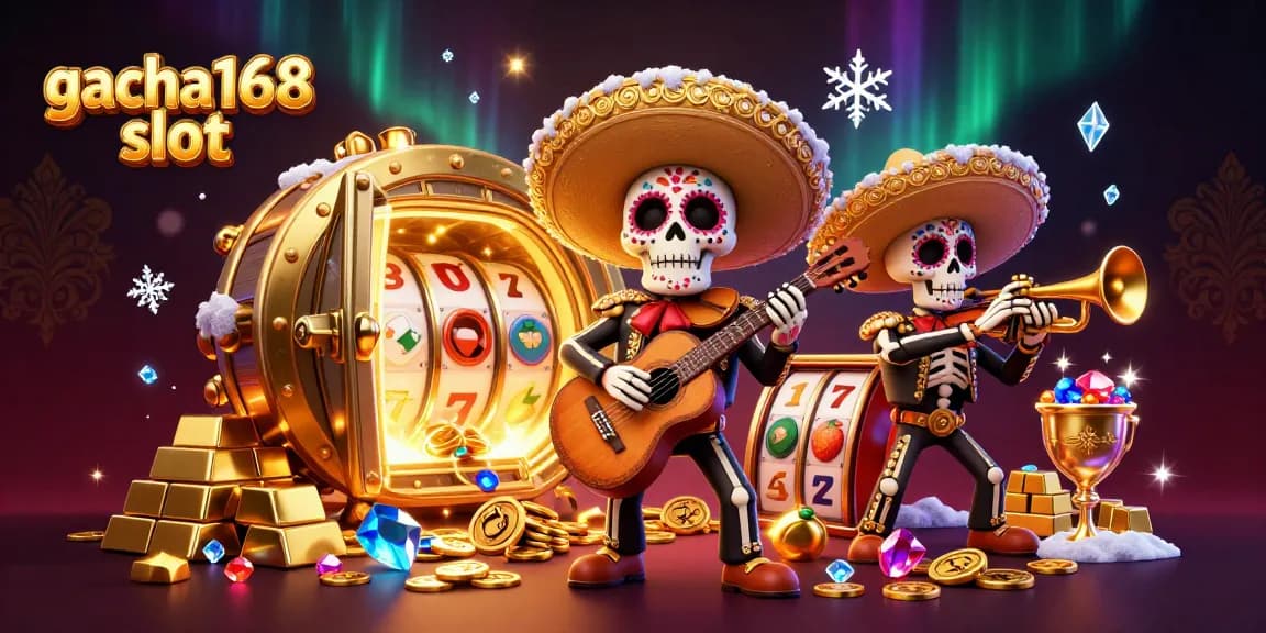 Spin the gacha168 slot reels with vibrant Dia de los Muertos characters and treasure surrounds.