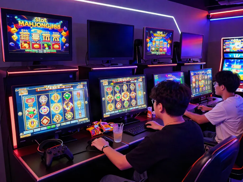 Engaging scene of a player enjoying Slot MAHJONGJP88 gaming with vibrant visuals.
