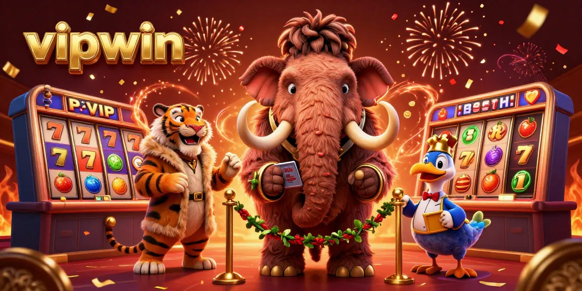 Engage with the dynamic vipwin casino experience featuring lively characters and vibrant slot game visuals.