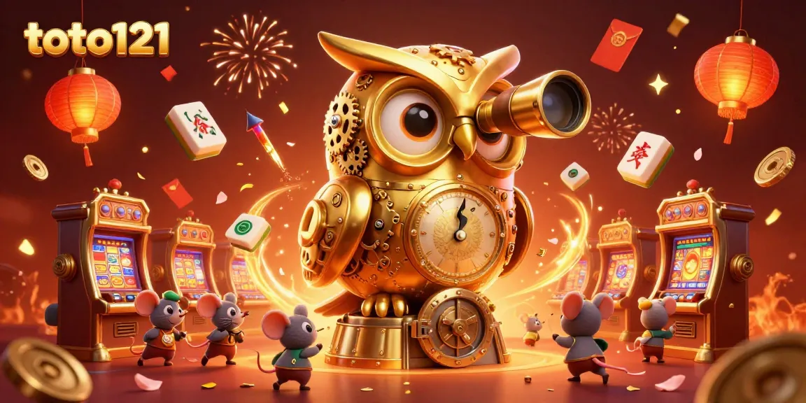 Engage with exciting toto121 gaming scenes featuring golden owl and themed elements.