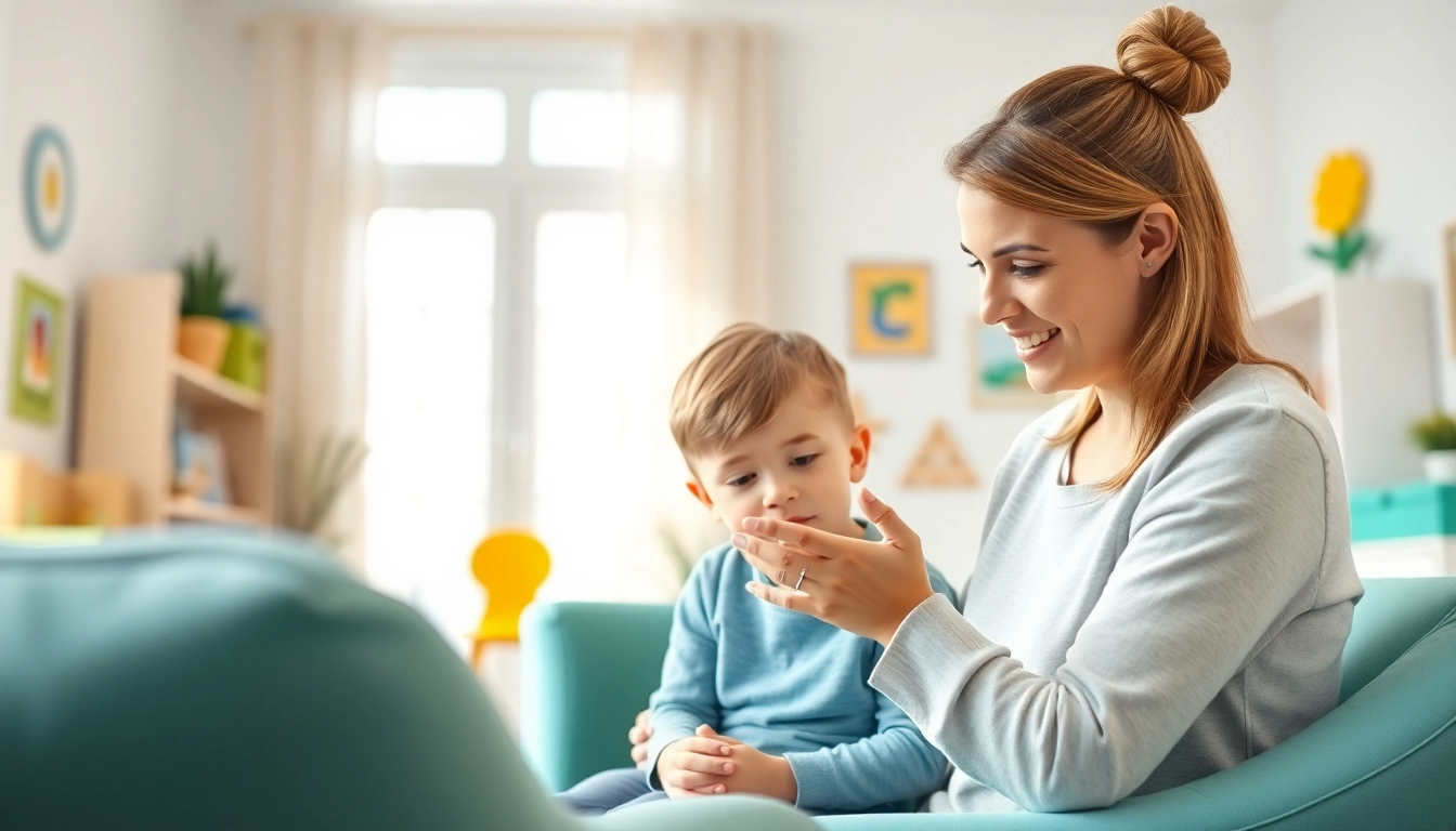 Engaging session of ABA therapy in Livonia featuring a therapist and child in a bright office.