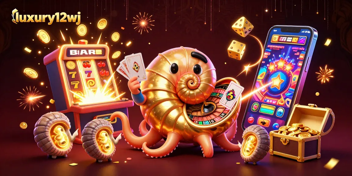 Experience the thrill of luxury12wj casino with a vibrant 3D illustration featuring games and jackpots.
