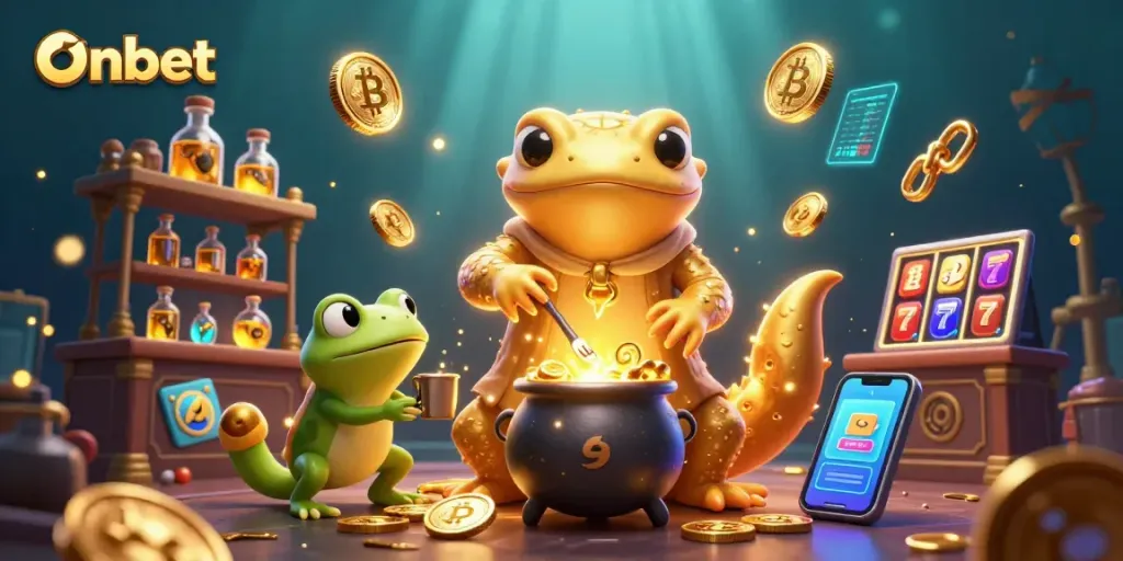 Onbet offers players an exciting slot adventure with our golden salamander alchemist and rich game elements.