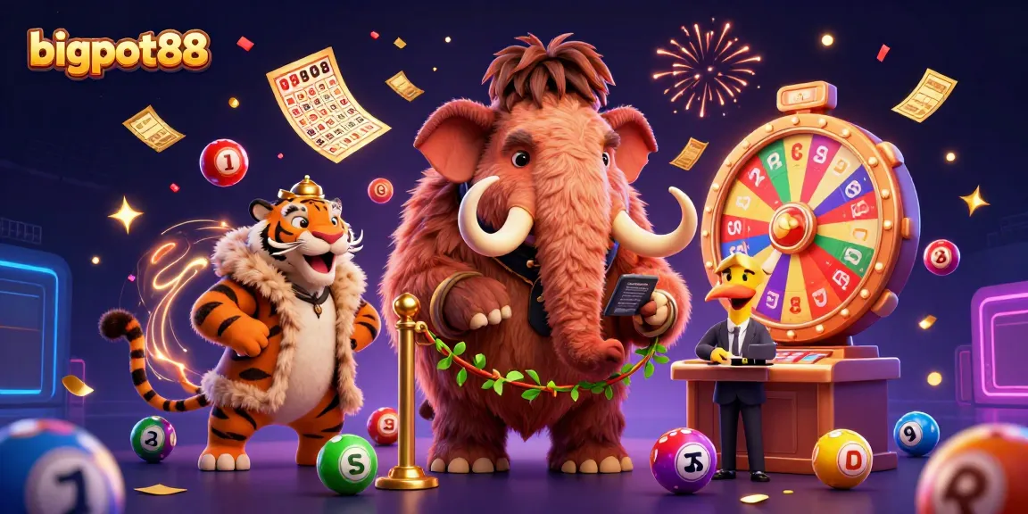 Engage with bigpot88's vibrant casino experience featuring dynamic elements and lively characters.