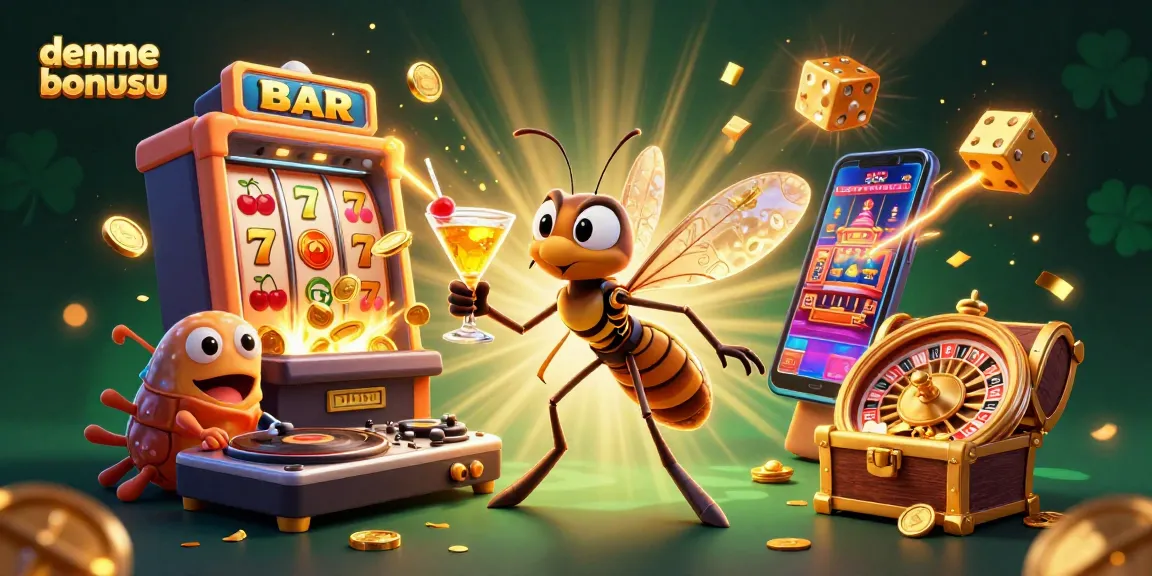 Experience exciting deneme bonusu with a dynamic casino scene featuring unique characters and vibrant game elements.