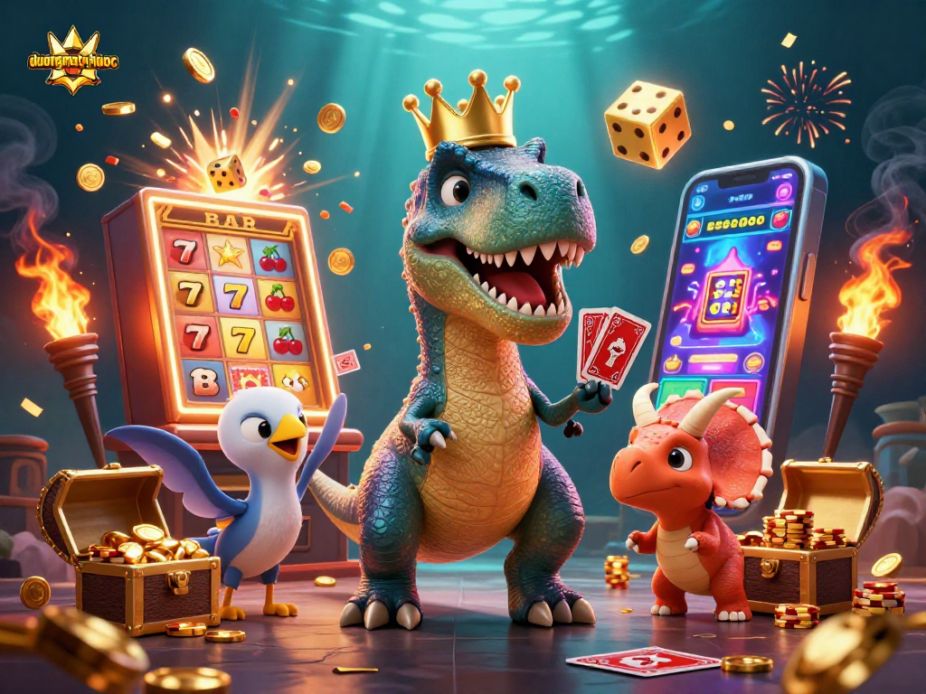 Experience duongmatchuoc with dynamic gaming characters at a vibrant casino scene packed with action.