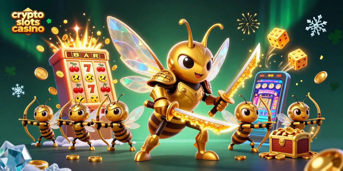 Juega en el casino de slots cripto con una escena vibrante llena de acción y giros emocionantes.