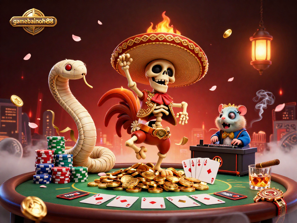 Experience thrilling gameplay and striking visuals in gamebainohu88 featuring a vibrant casino scene.