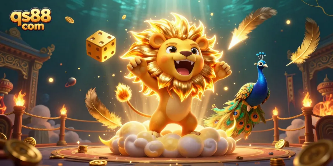 Experience thrilling gameplay at qs88 com with a vibrant 3D casino-themed illustration showcasing dynamic characters and game elements.