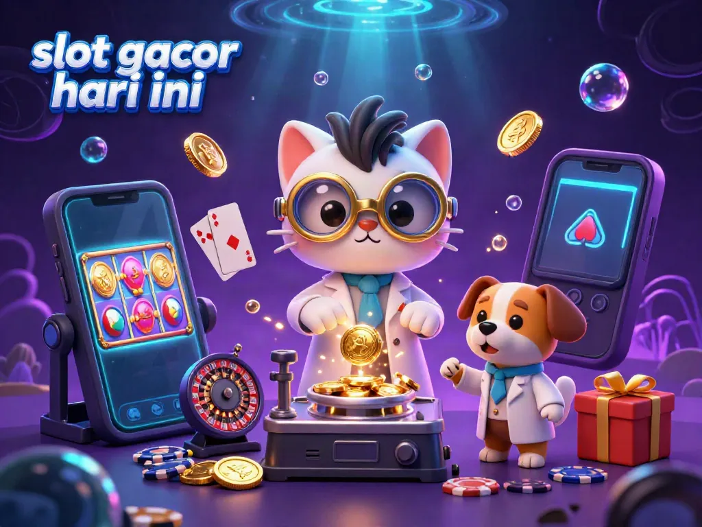 Menggaet keberuntungan dalam permainan slot gacor hari ini dengan kucing ilmuwan dan anjing lab asisten.