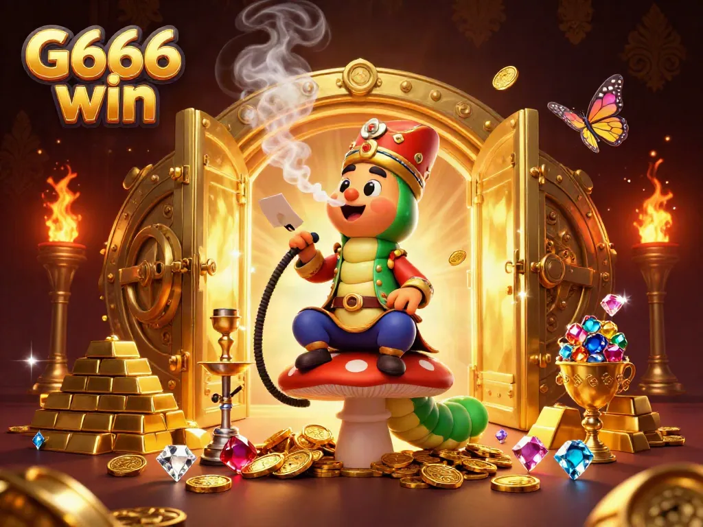 Win big at G666 with immersive gaming visuals featuring a caterpillar poker master.