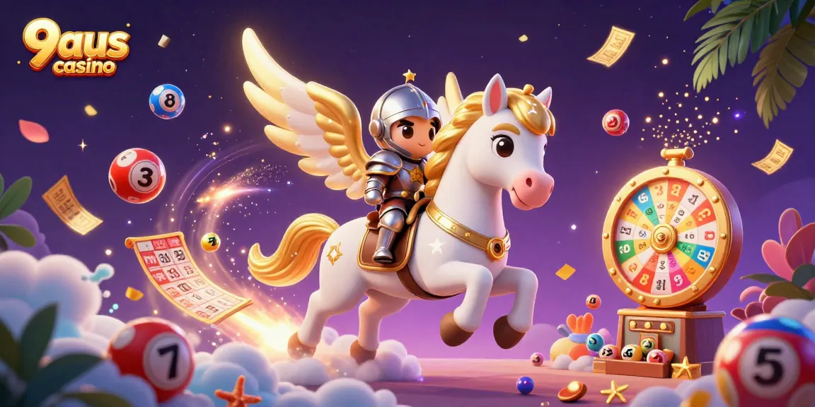 Spin exciting games at 9aus casino, featuring vibrant characters and thrilling gambling elements.