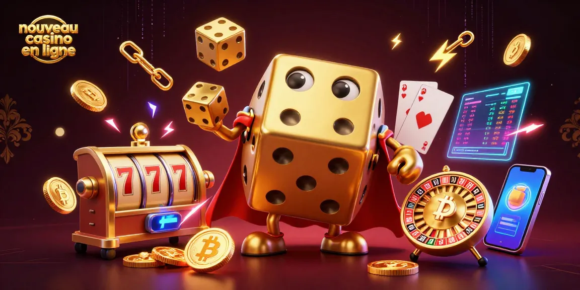 Jouez dans un nouveau casino en ligne avec un golem de dés dorés et des éléments de crypto-monnaie.
