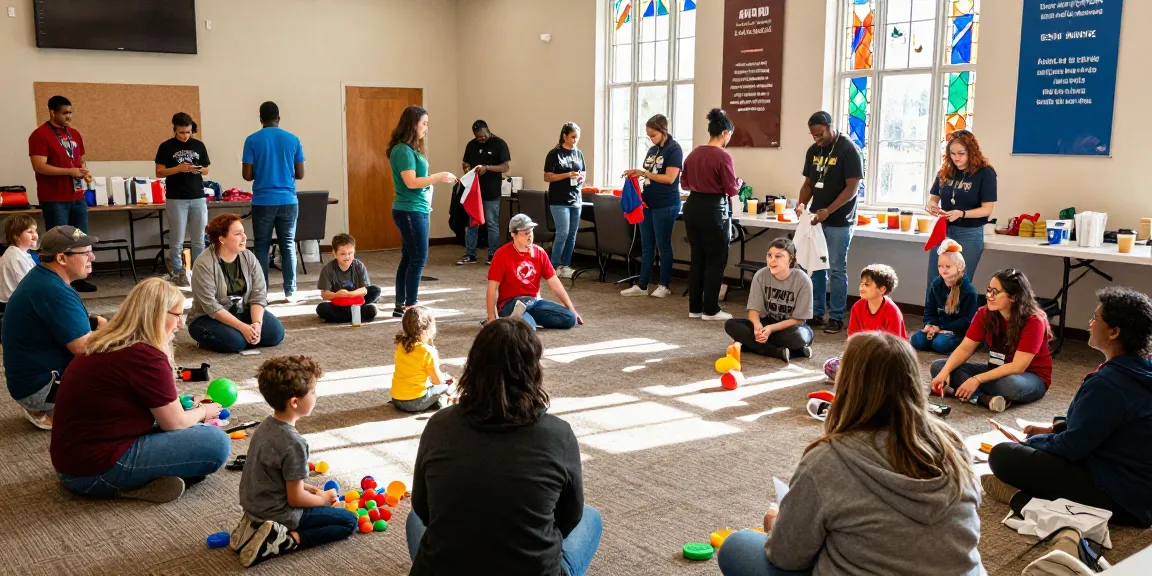 Engaging scene of a coalition church community gathering showcasing fellowship and warmth.