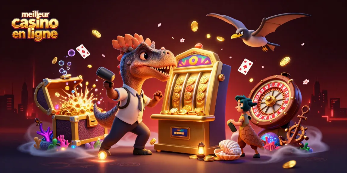 Visualisez l'excitation du meilleur casino en ligne avec un pachycéphalosaur se battant pour un jackpot parmi les joueurs dynamiques.