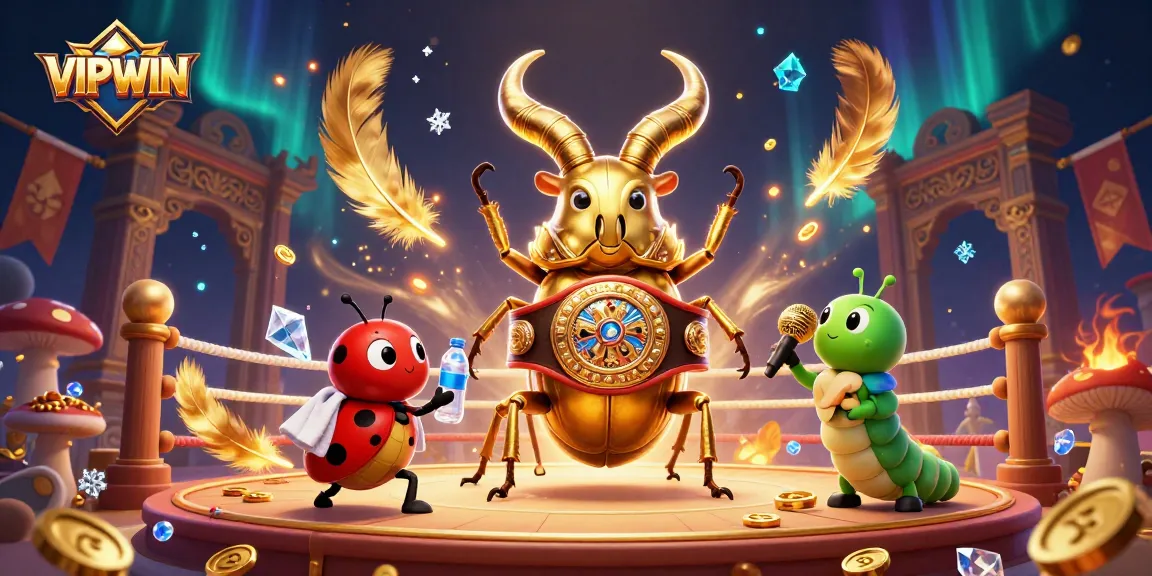 Experience thrilling betting action at VIPWIN with a dynamic boxing championship scene featuring vibrant characters and gold elements.