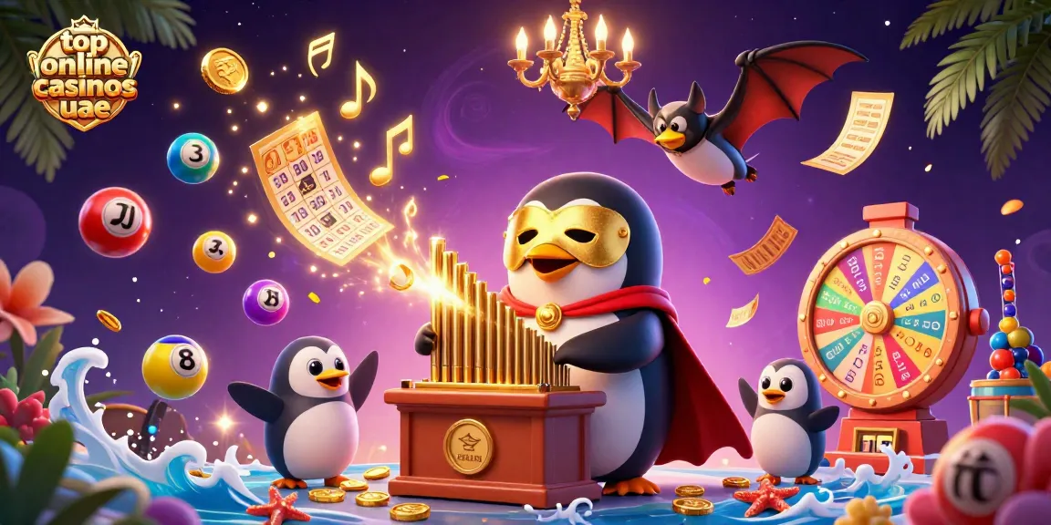 Experience magic at top online casinos uae with golden coins pouring in a vibrant casino scene.