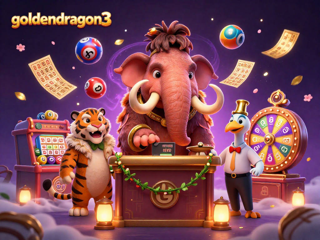 Experience goldendragon3 excitement as casino bouncers greet VIPs among colorful lottery balls.