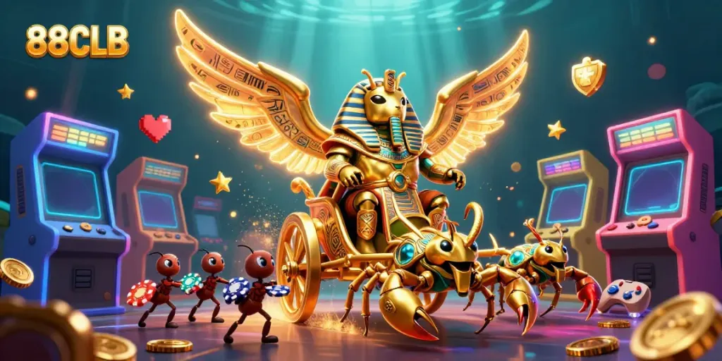 Engage with thrilling casino action at 88CLB, featuring vibrant characters and dynamic gaming elements.