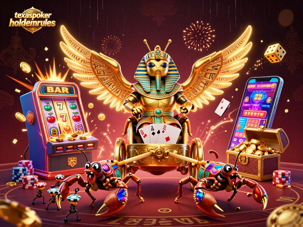 Experience the thrill of texaspokerholdemrules with poker strategies amidst a vibrant casino backdrop.