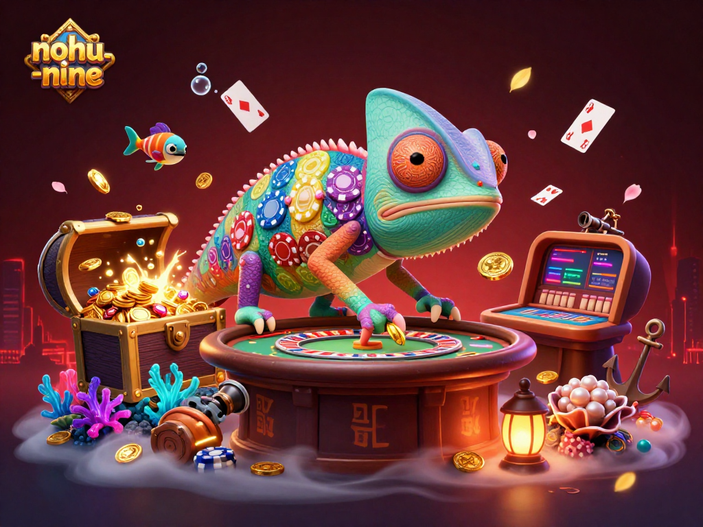 Experience the thrilling world of nohu-nine with the chameleon casino owner showcasing vibrant gaming excitement.