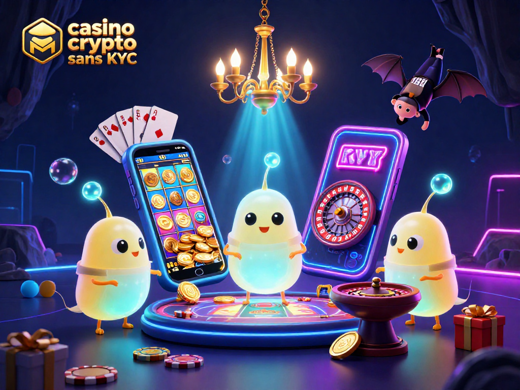 Découvrez le casino crypto sans KYC, un casino fantastique illuminé par des lucioles et un dealer en chauve-souris.