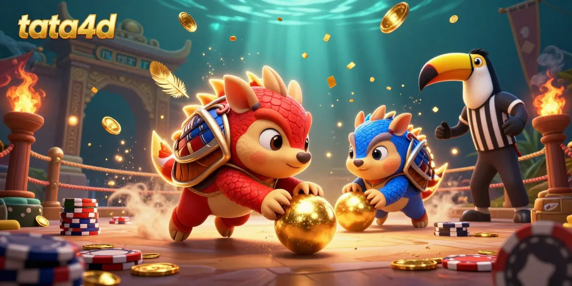 Bet on exciting moments with tata4d as rival pangolins bowl through poker chips in a vibrant arena.