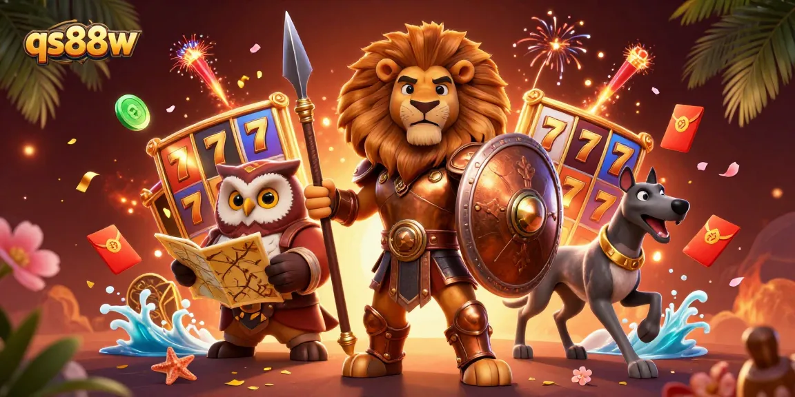 Capture exciting moments at qs88w online casino with vibrant slot and character action.