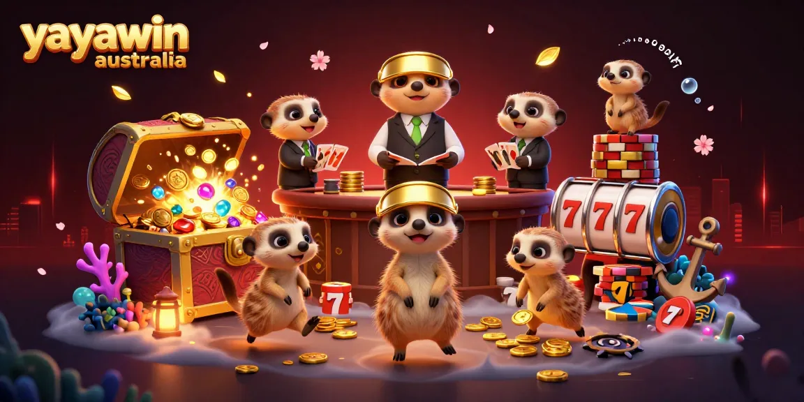 Experience the thrill of Yayawin Australia with meerkat dealers and vibrant gaming elements
