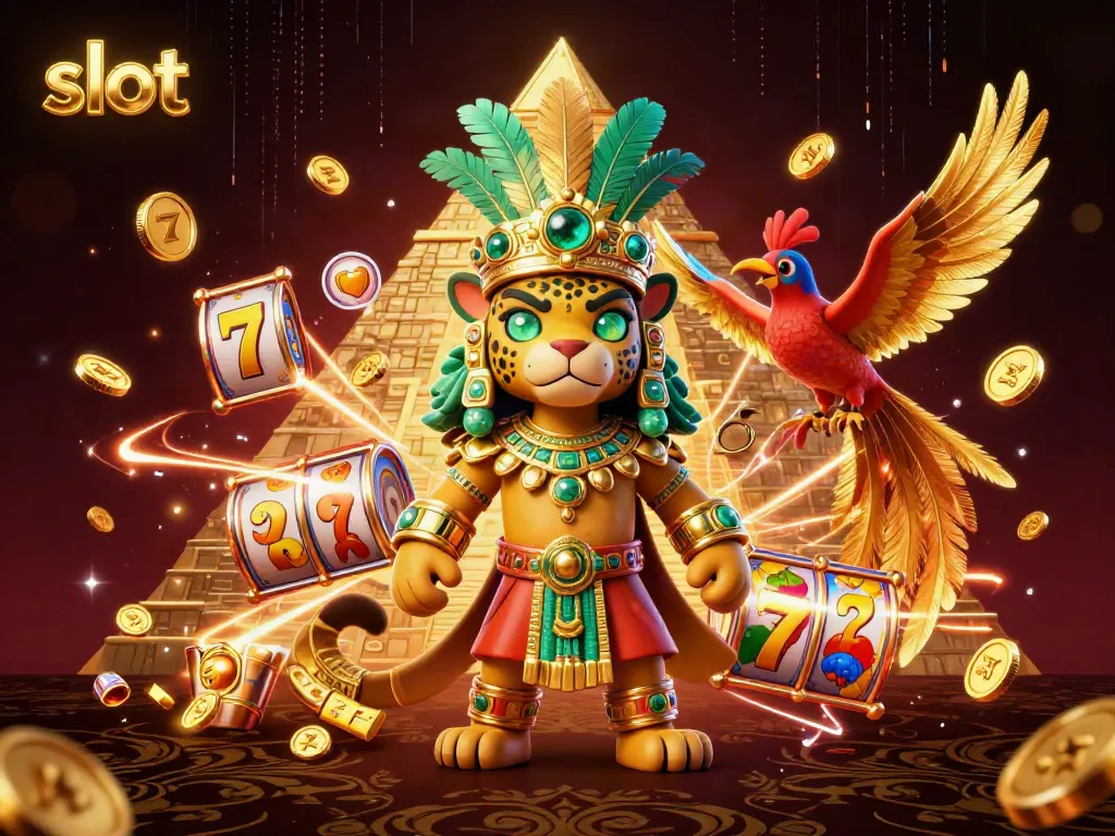 Mesin slot menunggu keberuntungan saat jaguar Maya dan burung quetzal bersinar dengan kekayaan.