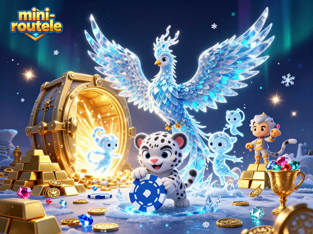 Engage in mini-roulette with a vibrant scene featuring magical creatures and treasures.