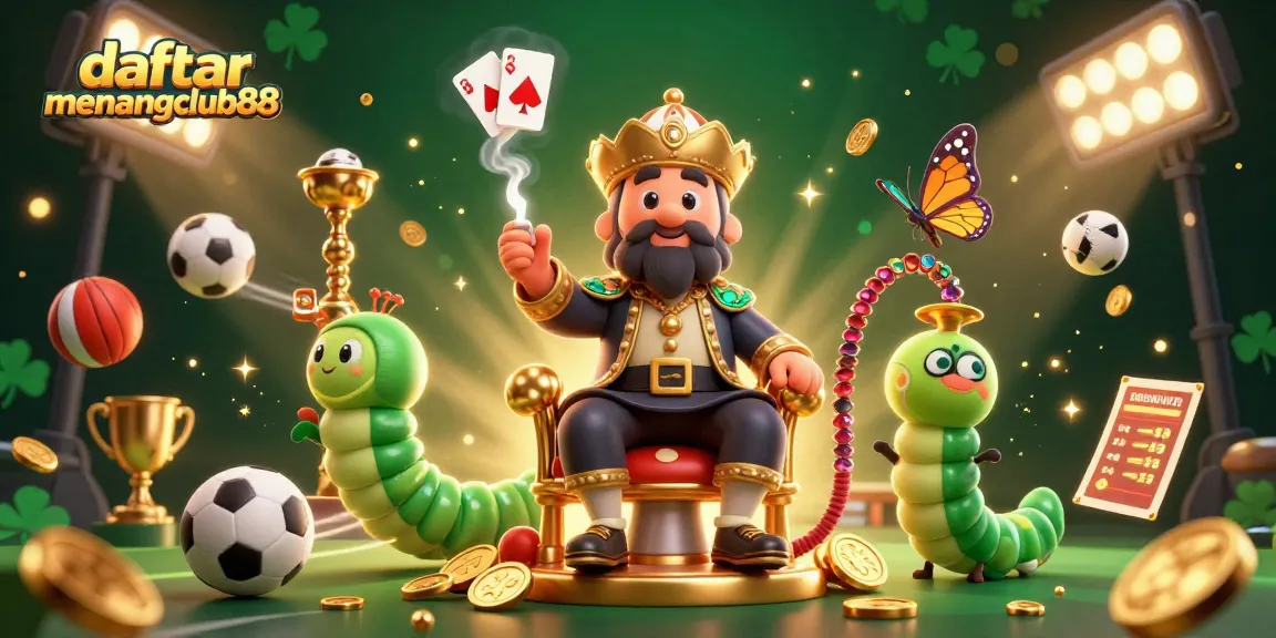 Engage with daftar menangclub88's unique gaming universe, showcasing a vibrant 3D scene filled with energy and gambling excitement.
