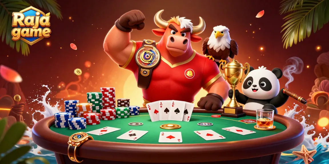 Experience the thrill of the Raja game with winning moments captured in vibrant 3D illustration.