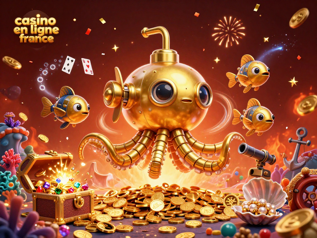 Plongée dans l'univers du casino en ligne France avec une illustration dynamique et colorée qui fait vivre le frisson du jeu.