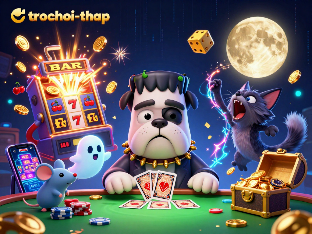 Experience exciting tower games with trochoi-thap featuring charismatic characters and vibrant casino elements.
