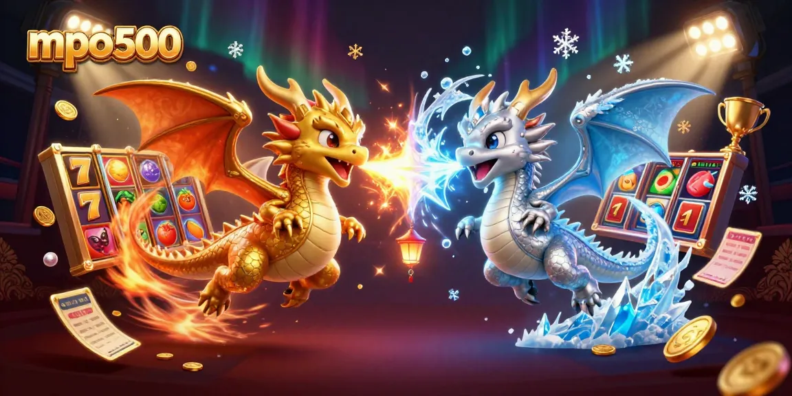 Experience mpo500 gaming excitement with vibrant slot elements and dragon companions