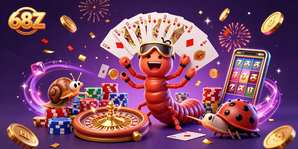 Aposte em 68Z com um dealer milípede e surpresas luxuosas no cassino virtual.