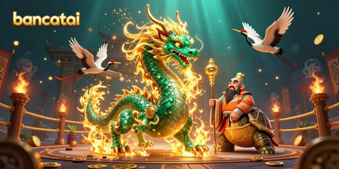 Engage with bancatai's immersive environment featuring majestic creatures and casino excitement.