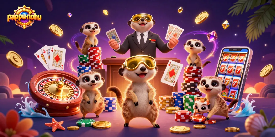 Engage in thrilling gameplay at pappu-nohu with cartoon meerkats in a casino