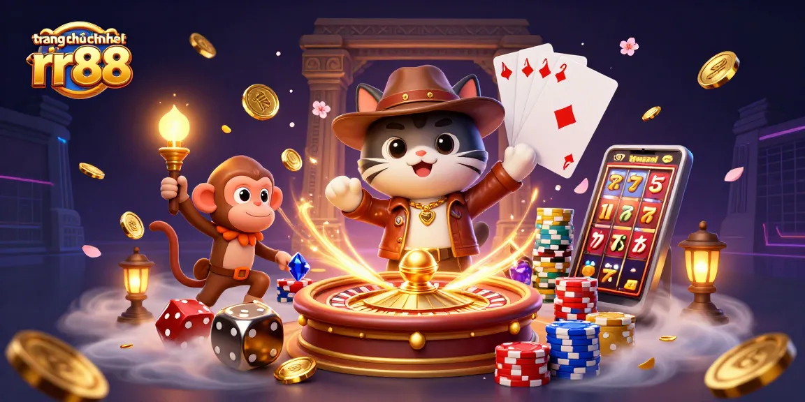 Immerse in the thrills of gaming at trang chủ chính thức rr88 with vibrant characters and casino elements.