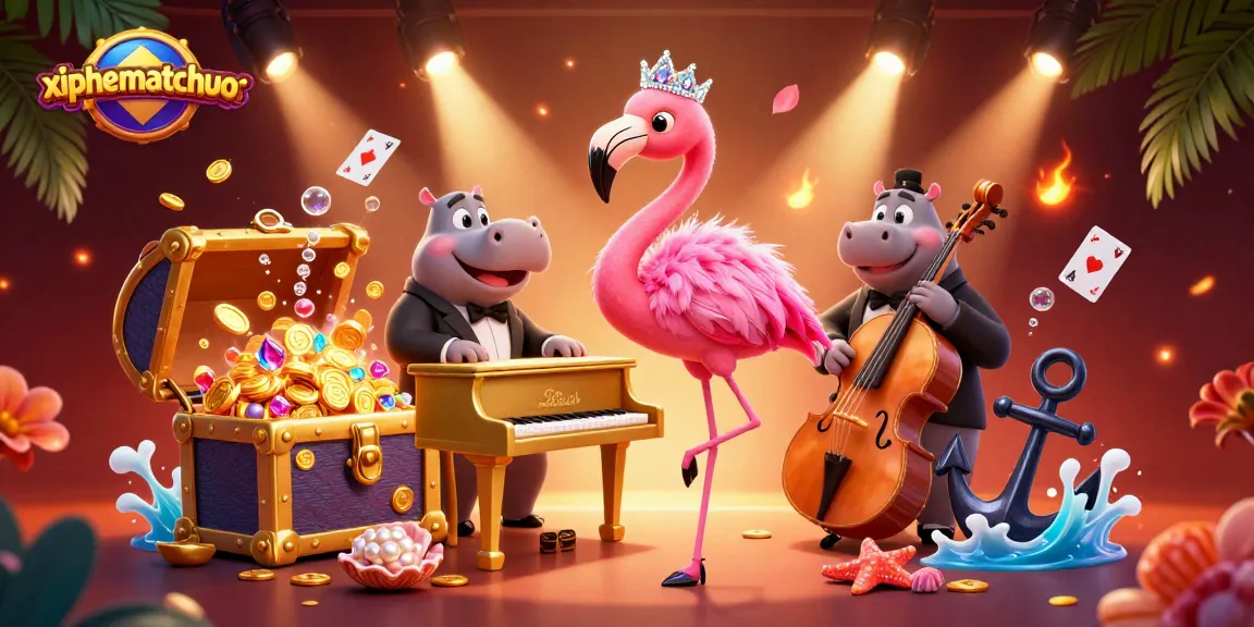 xiphematchuoc showcases an engaging casino atmosphere with colorful 3D characters performing alongside exciting game elements.