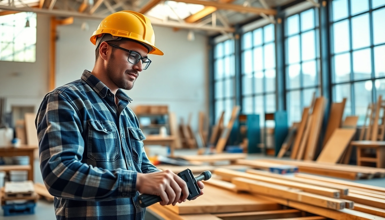 Engaging scene of construction workforce development colorado in a modern training facility with active workers.