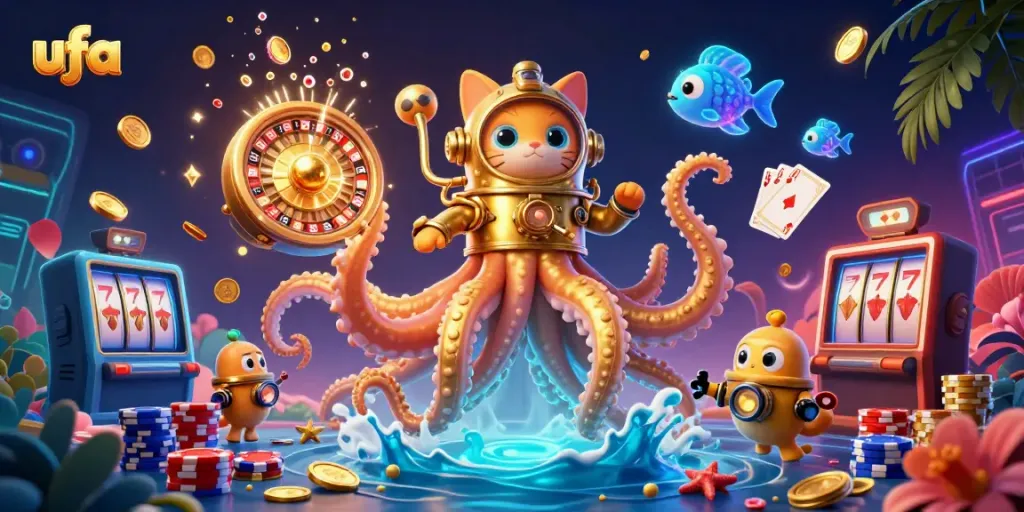 การเล่น ufa กับเกมสล็อตที่มีมังกรทองและปลาเรืองแสงในเกมคาสิโนที่น่าตื่นเต้น