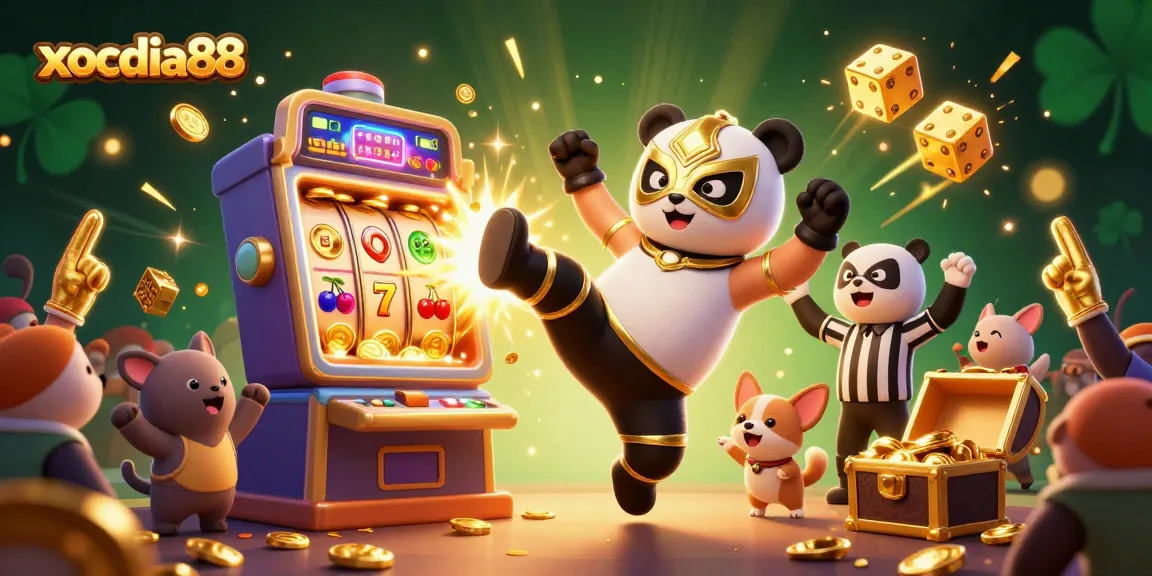 Experience thrilling gameplay at xocdia88 as a panda fighter kicks through an exciting jackpot!