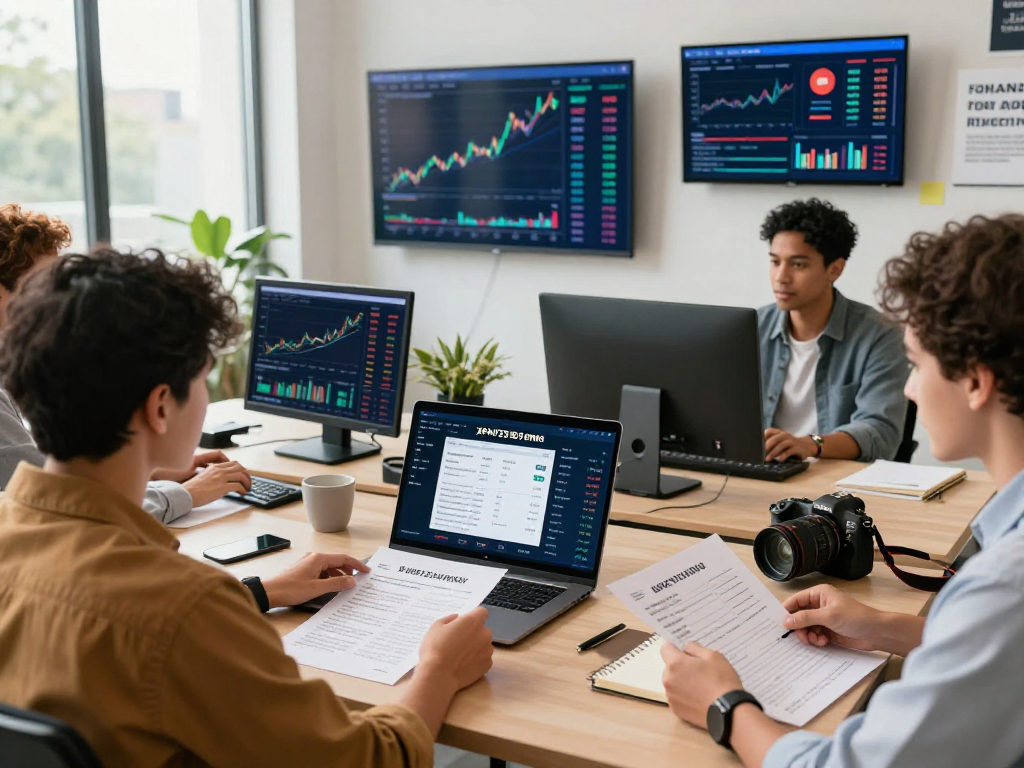 Engaging scene of people discussing financial strategies on the XPAY33 official site.