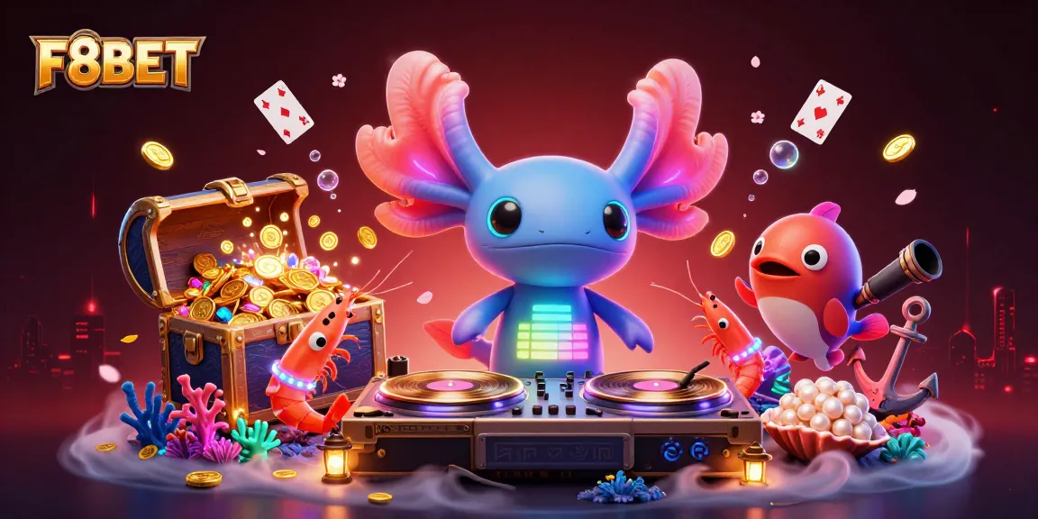 Experience thrilling action at F8BET with an engaging underwater casino scene featuring energetic characters.
