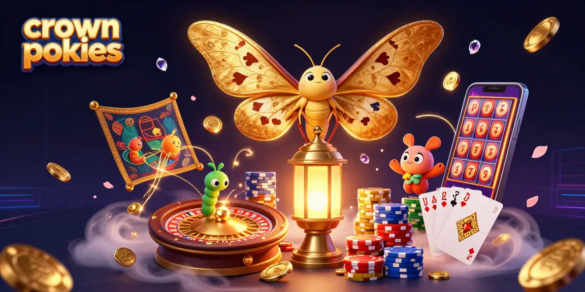 Spin crown pokies with excitement as you witness jackpot action in a vibrant casino scene.