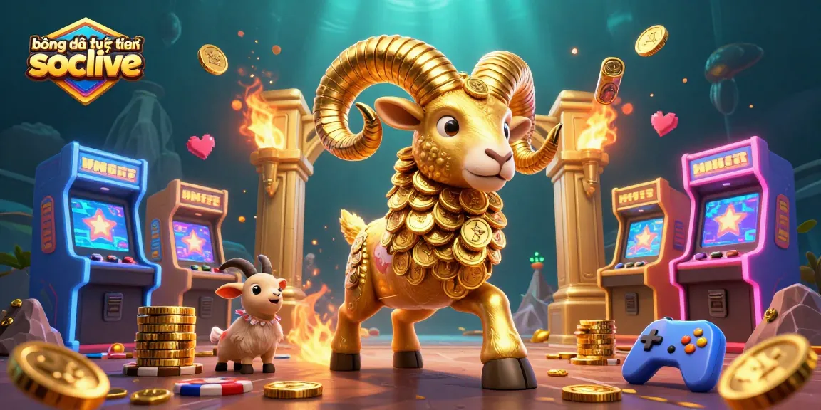 Watch thrilling bóng đá trực tuyến socolive as a massive golden ram charges through a vibrant casino scene.